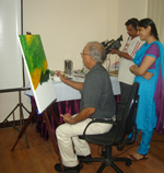 Demonstration in Painting and Interactive Session with Mr. R S Shakya