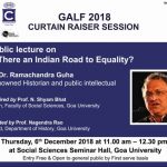 Lecture on "Is There an Indian Road to Equality?" by Dr Ramachandra Guha,