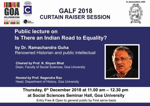 Lecture on "Is There an Indian Road to Equality?" by Dr Ramachandra Guha,