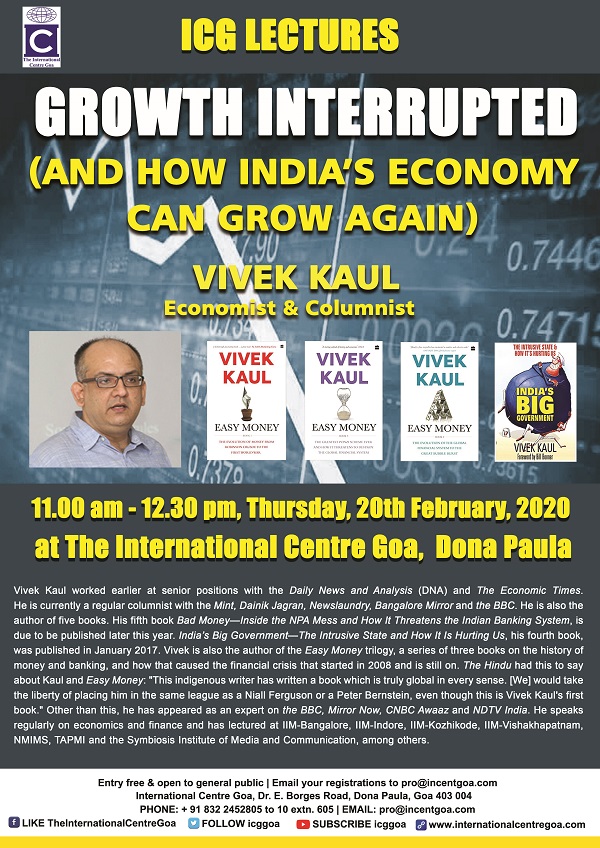 ICG Lecture on Growth Interrupted (And How India's Economy Can Grow Again)